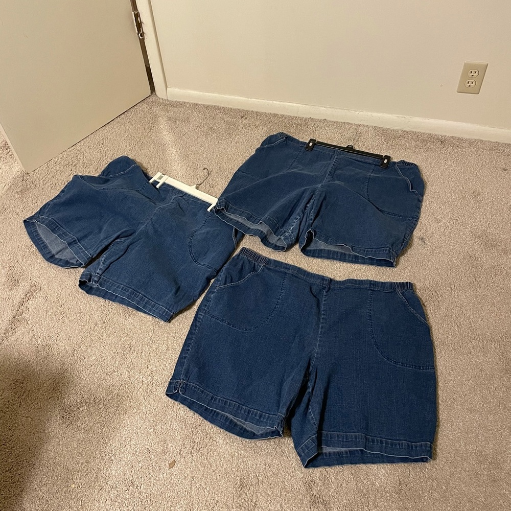 Three pair just my size pull on shorts